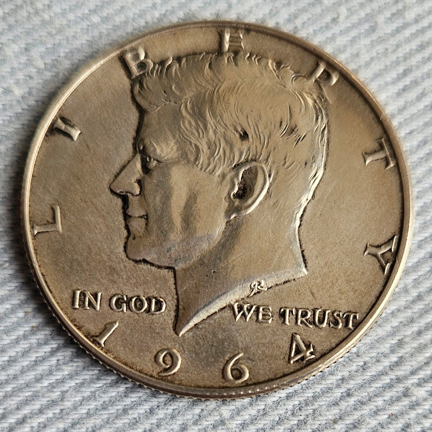 Zilveren halve dollar J.F.Kennedy uit 1964, Ophalen of Verzenden, Noord-Amerika, Zilver