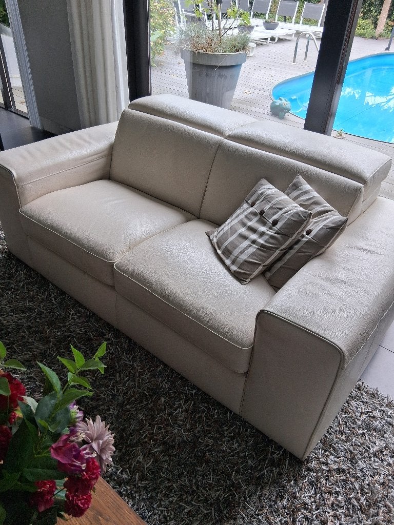 natuzzi banken leer, Ophalen, Gebruikt, 150 tot 200 cm, 75 tot 100 cm
