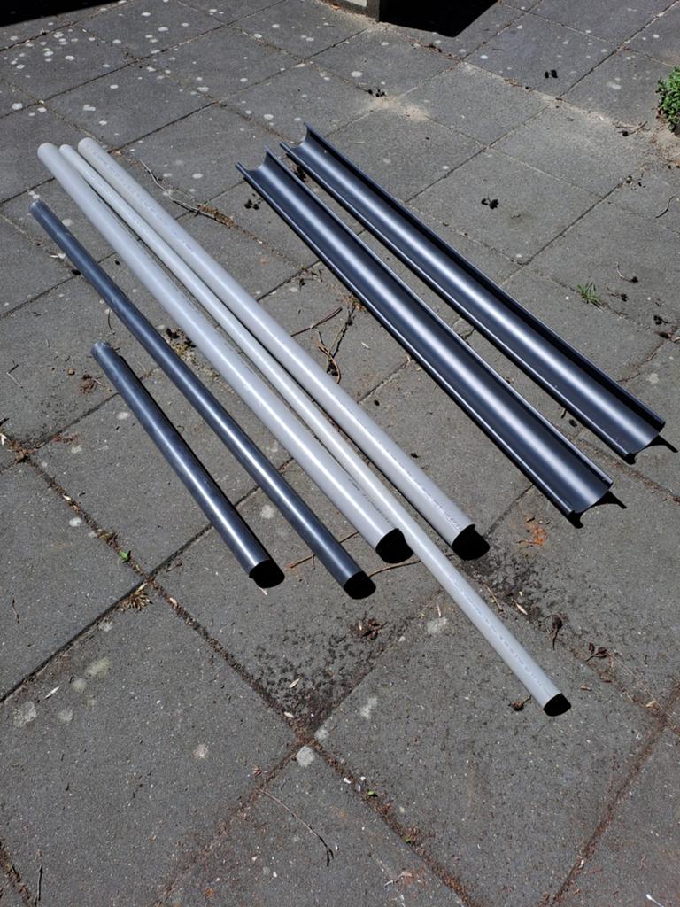 Diverse HWA afvoerbuizen en gootdelen, Ophalen, Afvoer, Pvc, 60 tot 80 mm