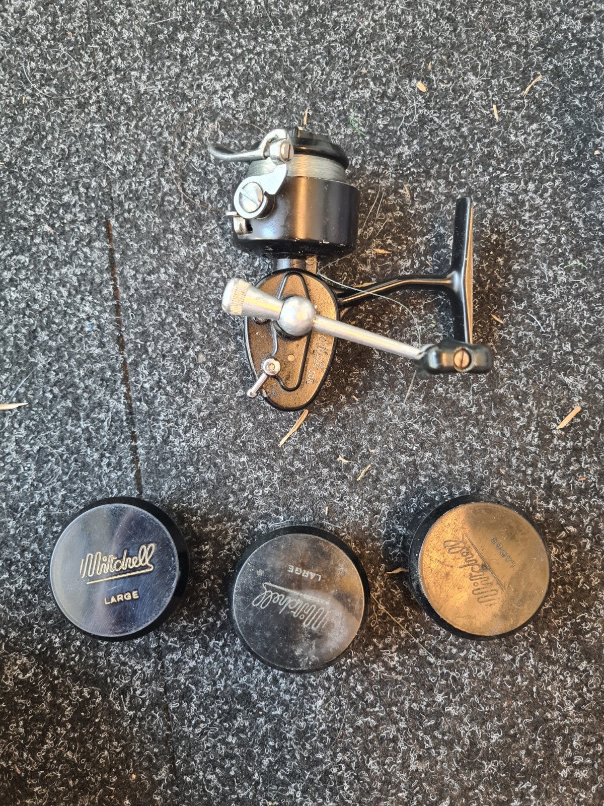 Vintage Mitchell 308 Vismolen met Extra Spoelen, Ophalen of Verzenden, Gebruikt, Molen