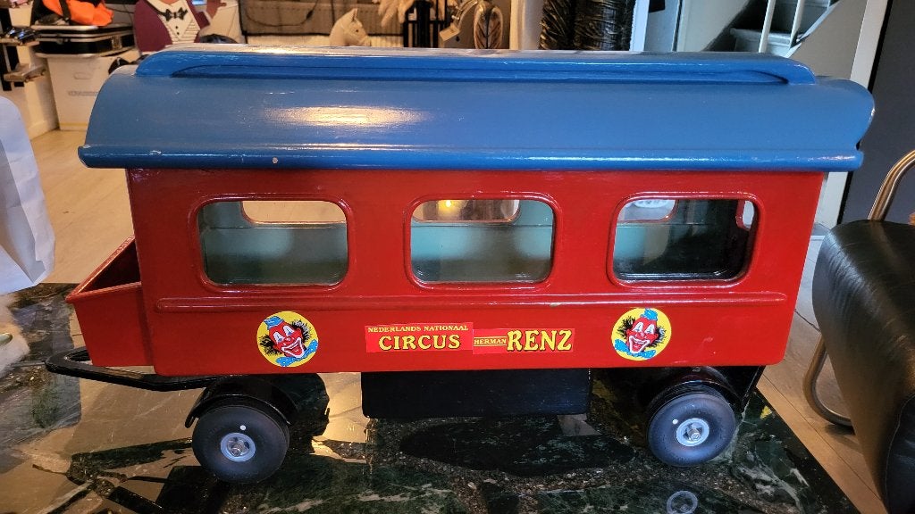 houten model circuswagen Herman Renz XL 66cm, Overige merken, Gebruikt, Ophalen of Verzenden, Groter dan 1:32
