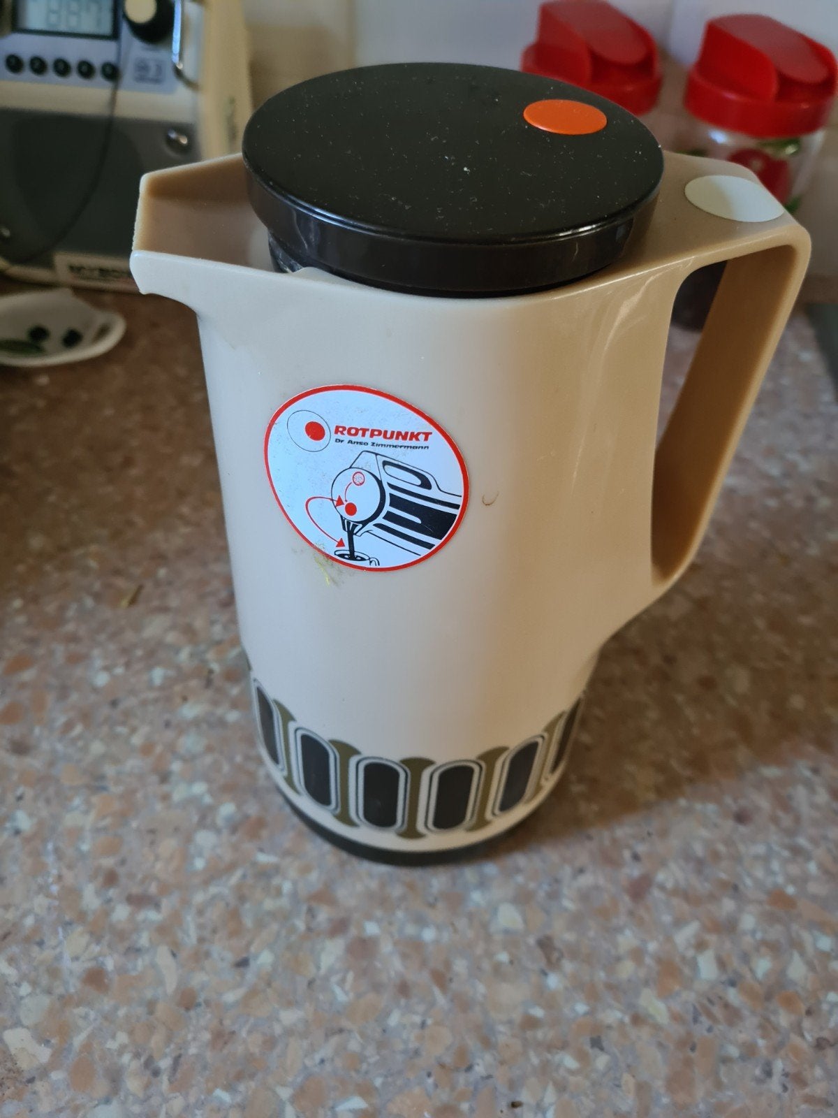vintage thermoskan, Gebruikt, Kunststof, Ophalen of Verzenden, Overige merken