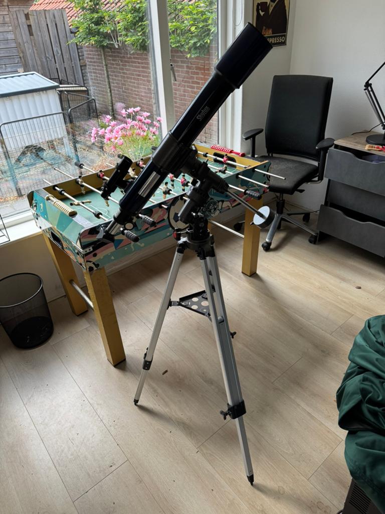 Skylux telescoop, Audio, Tv en Foto, Optische apparatuur | Telescopen, Ophalen, Lenzentelescoop (refractor), Met statief, Zo goed als nieuw