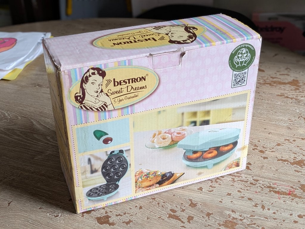 Bestron Sweet Dreams Donut Maker – Mintgroen (Z.g.a.n.), Ophalen of Verzenden, Zo goed als nieuw