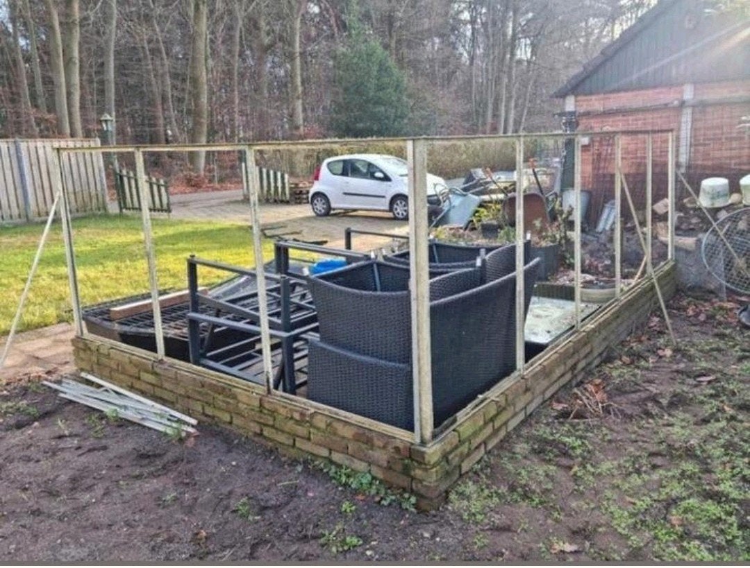 Onverwoestbare stalen constructie voor muurkas tuinkas kas, Staal, Muurkas, Overige materialen, Ophalen of Verzenden