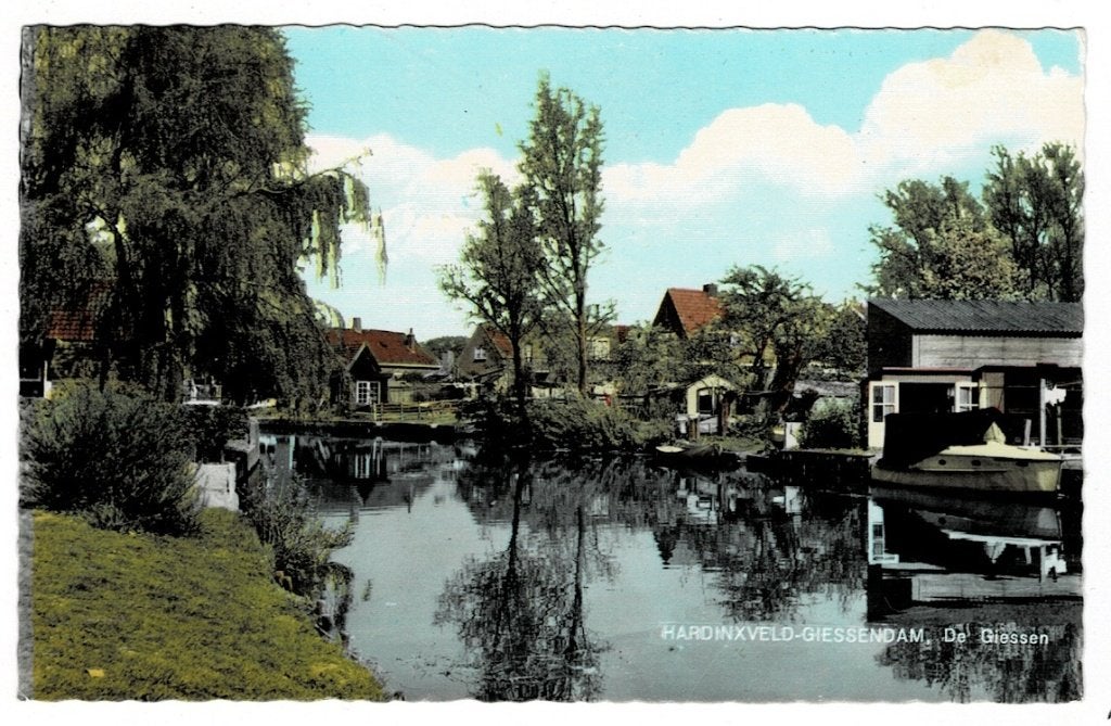 Hardinxveld - Giessendam 1968. De Giessen., Verzamelen, Ansichtkaarten | Nederland, Ophalen of Verzenden, 1960 tot 1980, Gelopen