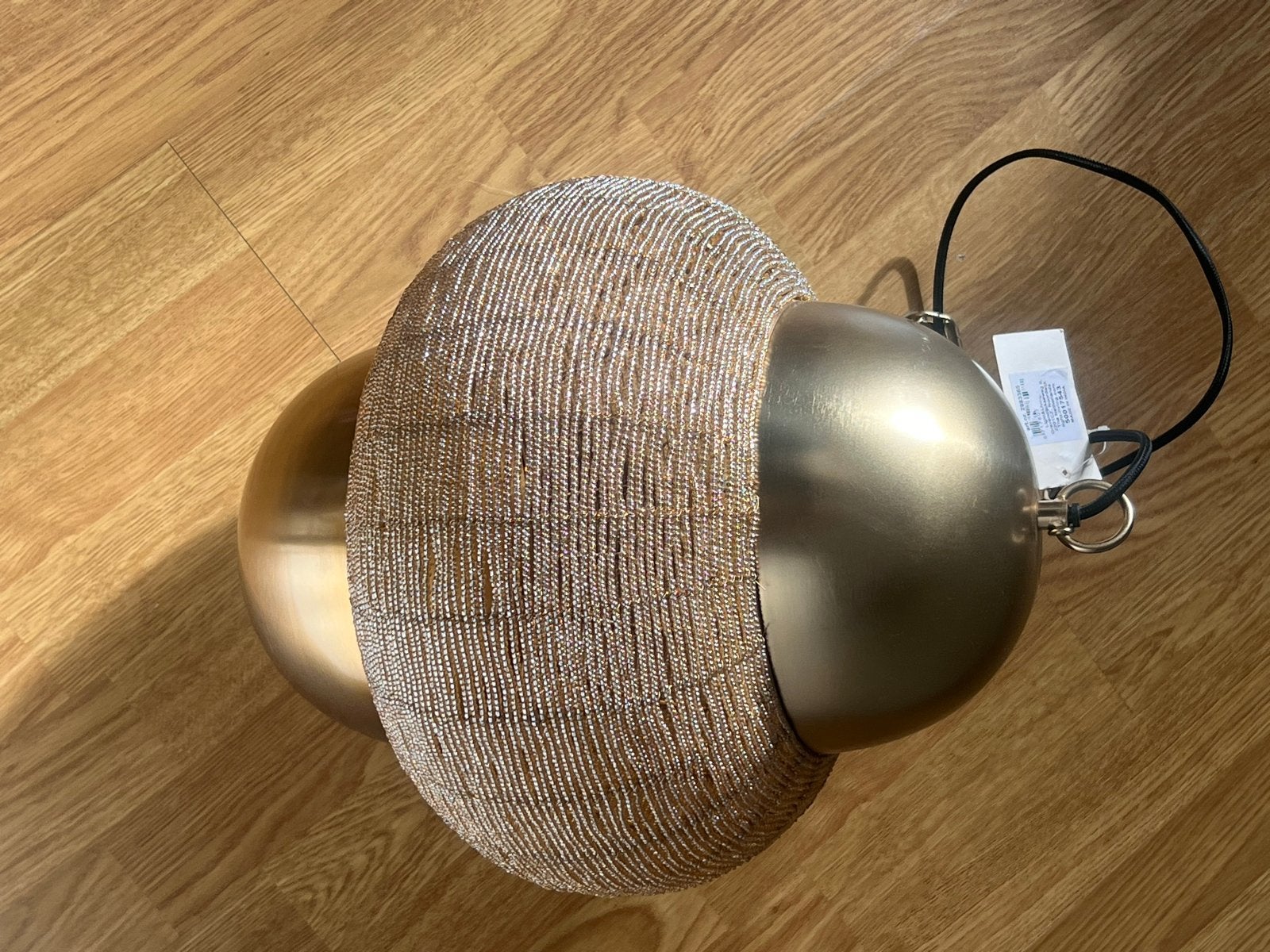 Hanglamp Light & Living goudkleurig met kralen, Huis en Inrichting, Ophalen of Verzenden, Nieuw, Metaal
