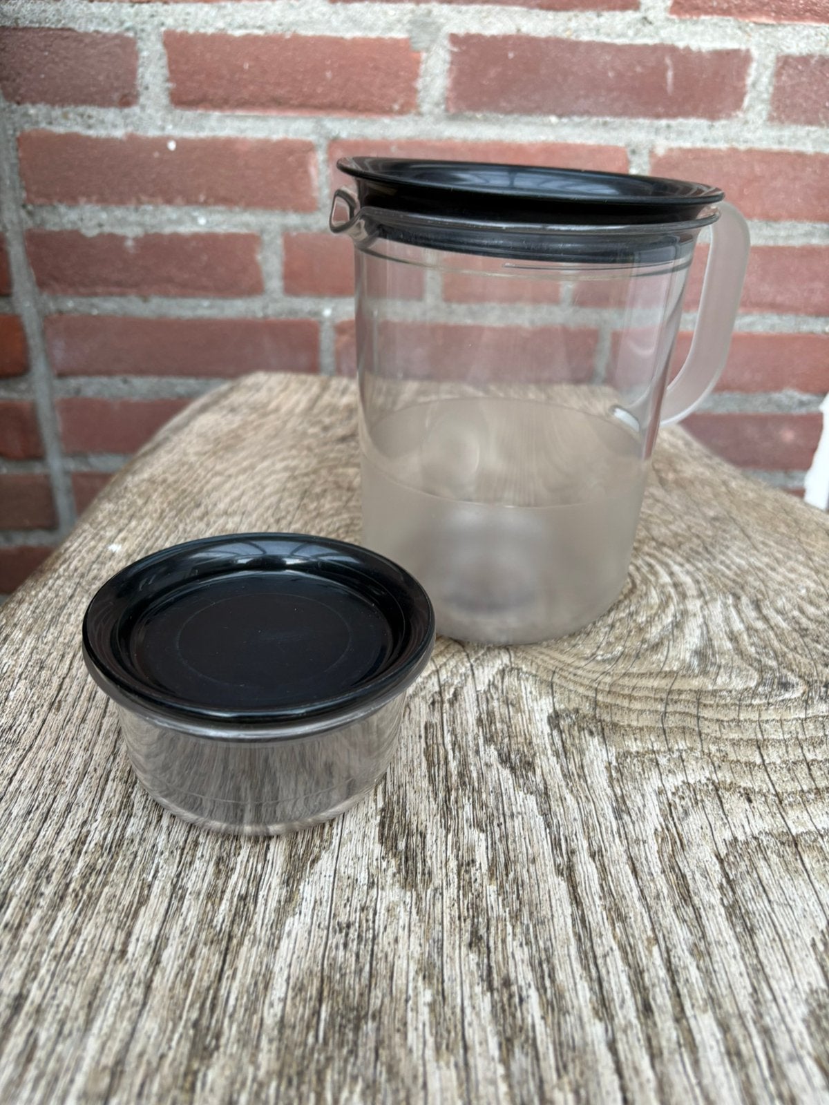 Tupperware schenkkan met klein bakje, Ophalen of Verzenden, Zo goed als nieuw, Overige kleuren, 1200 ml