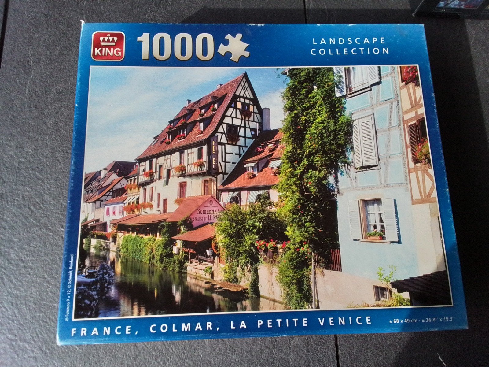 King 1000 stukjes puzzel - Colmar, La Petite Venise, Een of twee spelers, Ophalen of Verzenden, Gebruikt, King