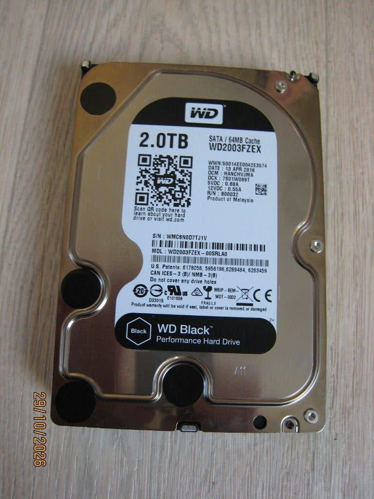 5x WD 2TB HDD Sata 7200/5400rpm, Computers en Software, Intern, 2TB, Ophalen of Verzenden, Desktop
