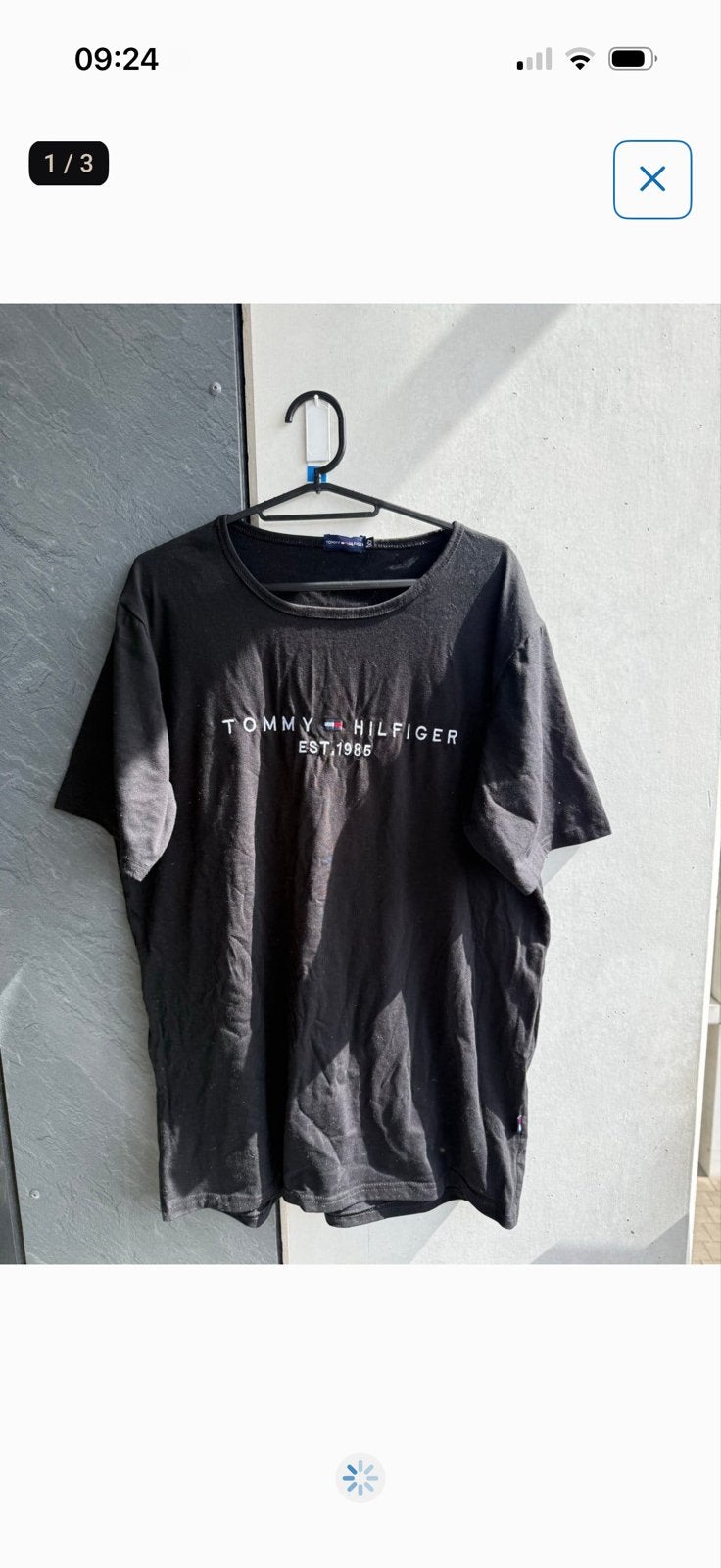 Tommy Hilfiger T-shirt Zwart - Valt als XXL, Ophalen of Verzenden, Gedragen, Maat 56/58 (XL), Zwart