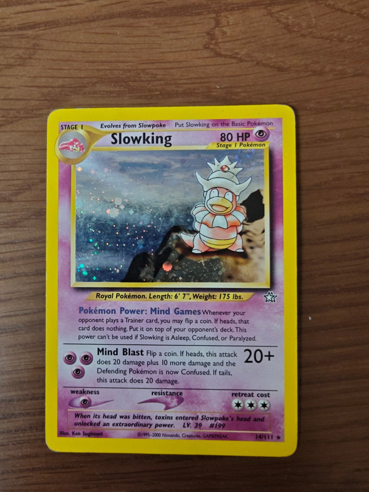 Pokémon Kaart: Slowking (Holo) - Neo Genesis 14/111, Ophalen of Verzenden, Gebruikt, Losse kaart, Foil