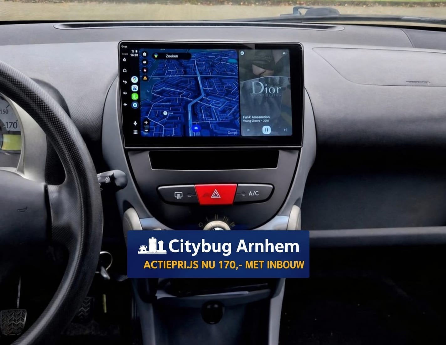 Carplay Peugeot 107, Citroen C1 en Toyota Aygo incl. inbouw!, Auto diversen, Autoradio's, Ophalen, Nieuw