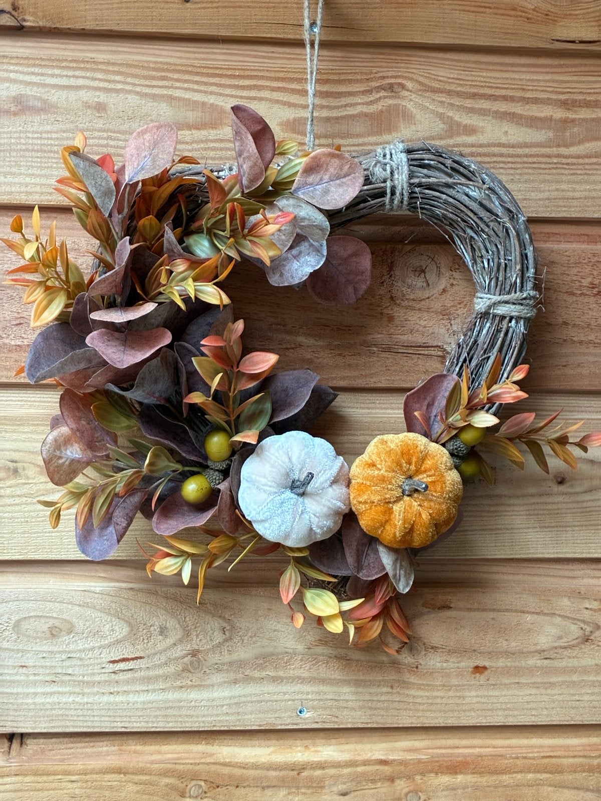 Herfstkrans met pompoenen en bladeren, Meerkleurig, Nieuw, Kunststof, Ophalen of Verzenden
