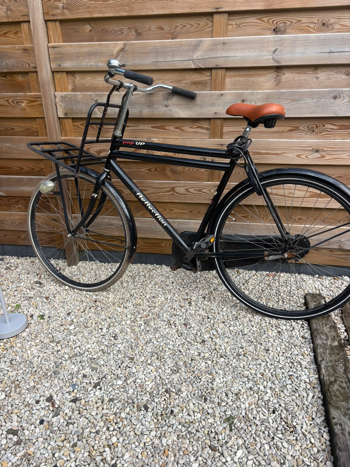 Heren fiets zwart, frame hoogte 59cm., 57 tot 61 cm, Ophalen, Zo goed als nieuw, Overige merken