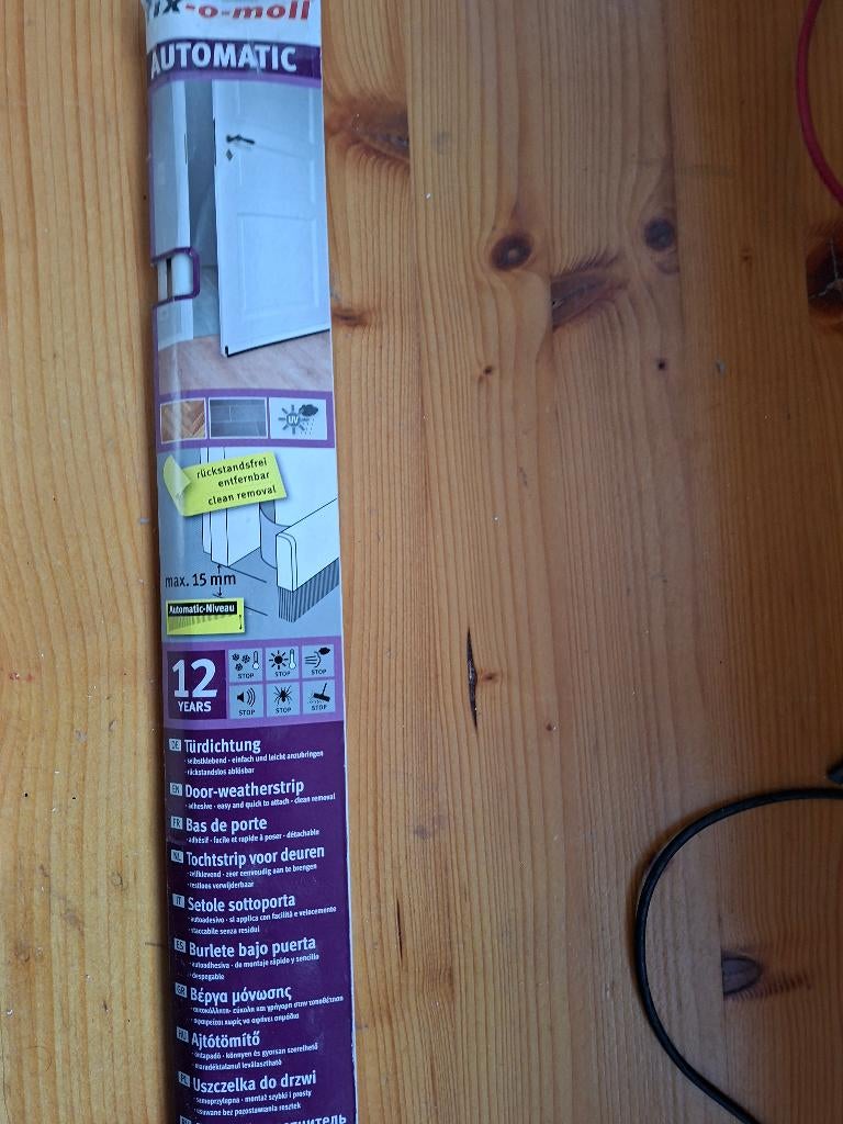 FIX-O-MOLL tochtstrip zelfklevend, Overige materialen, Nieuw, Minder dan 5 m², Ophalen