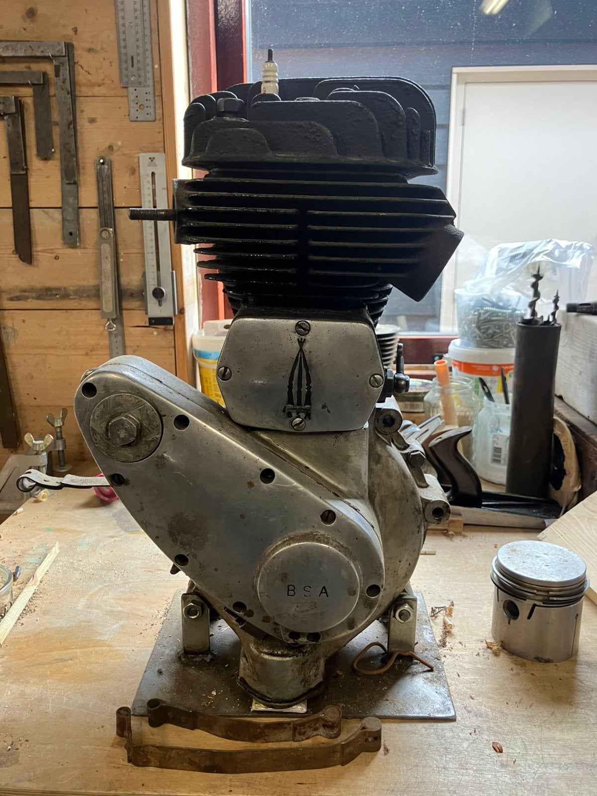 BSA WM20 WM 20 motorblok vroege nummers, Motoren, Ophalen