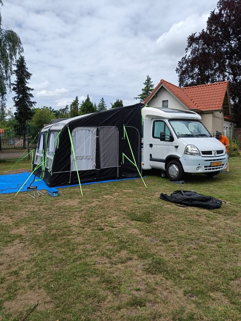 Opblaas take a way tent voor de camper met uitbouw, Caravans en Kamperen, Ophalen, Zo goed als nieuw, Tot en met 2