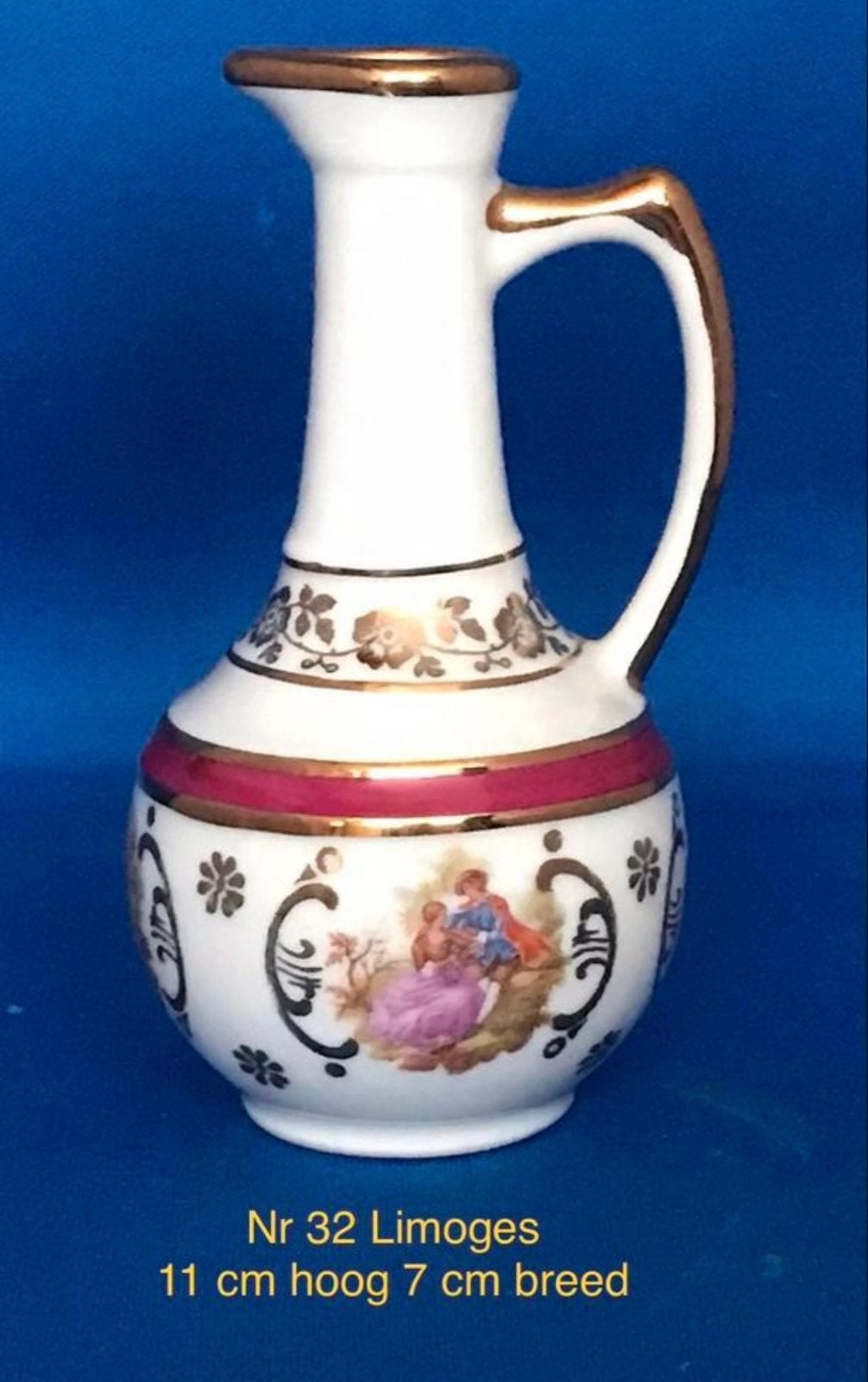 Porseleinen kannetje  Limoges, Ophalen of Verzenden, Zo goed als nieuw, Porselein