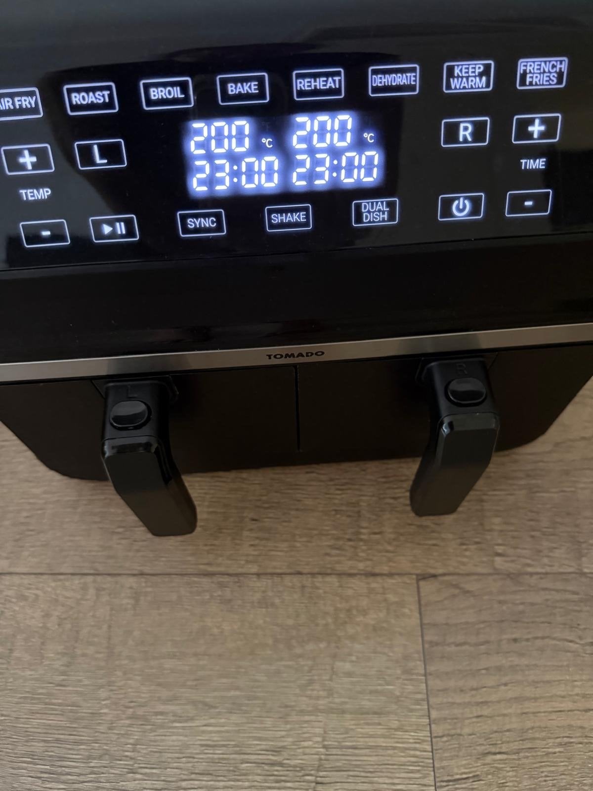 Tomado Airfryer  - Dubbele manden - In goede staat, Ophalen, Zo goed als nieuw, Airfryer XXL, 1500 gram of meer