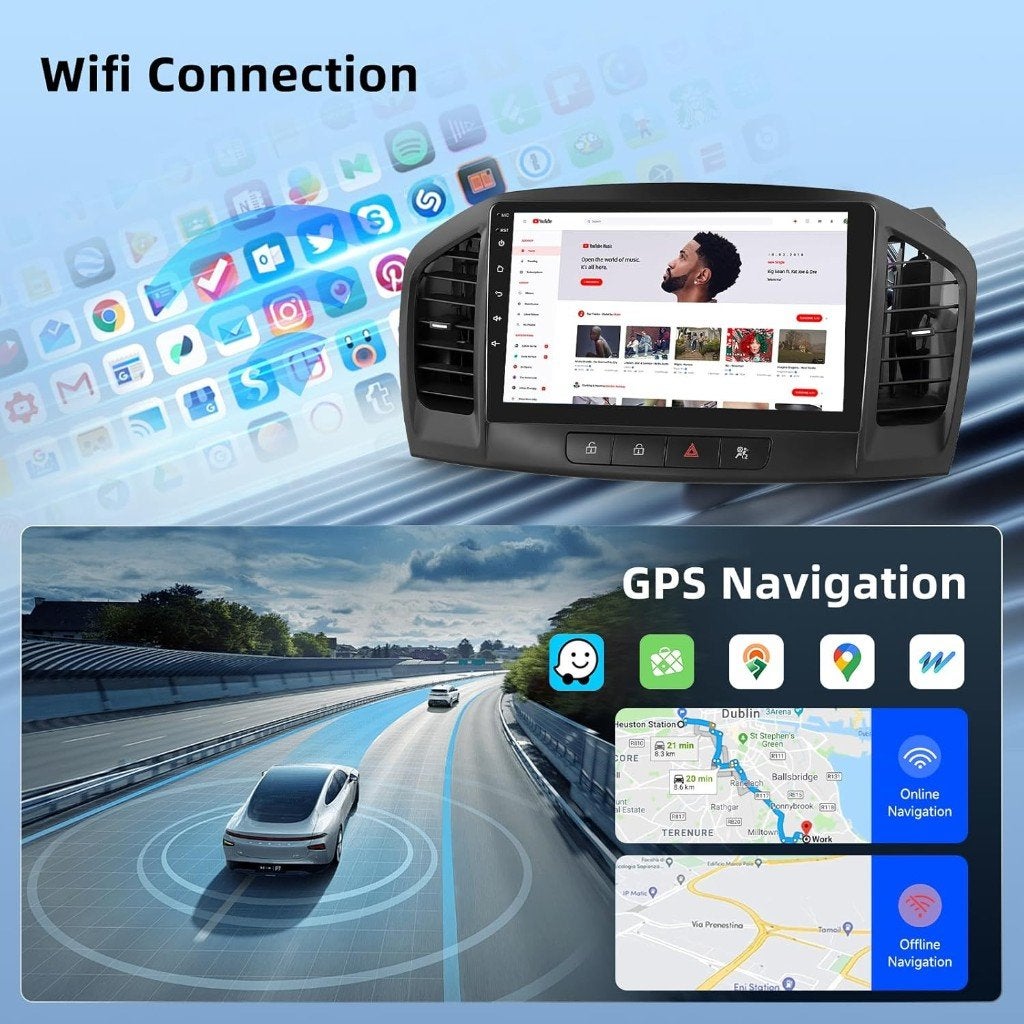 Opel insignia Carplay/Android, GPS, WiFi, Bluetooth, DSP, Ophalen, Nieuw