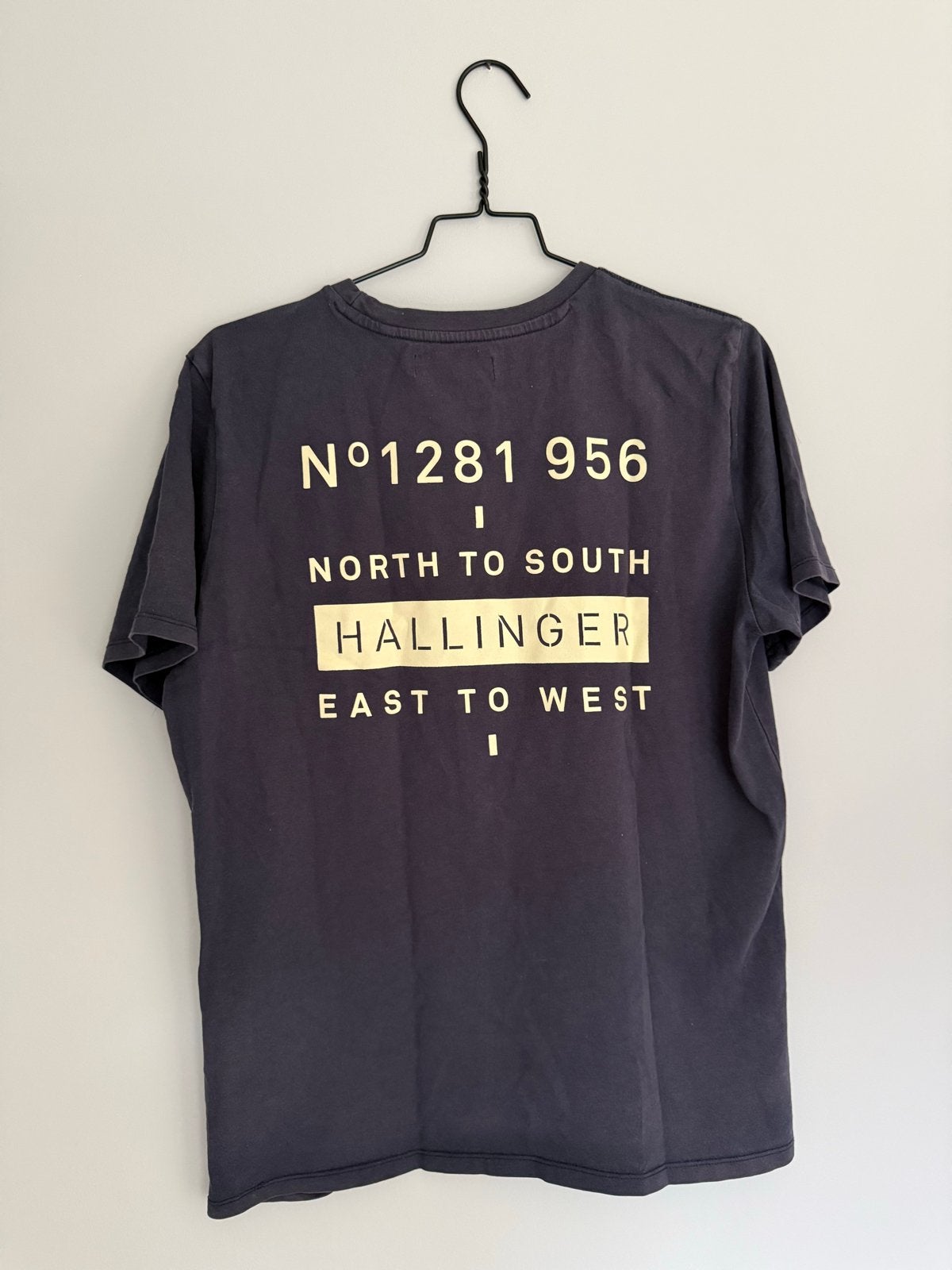 Hallinger T-shirt met print - Maat M, Kleding | Heren, Ophalen of Verzenden, Gedragen, Maat 48/50 (M), Blauw