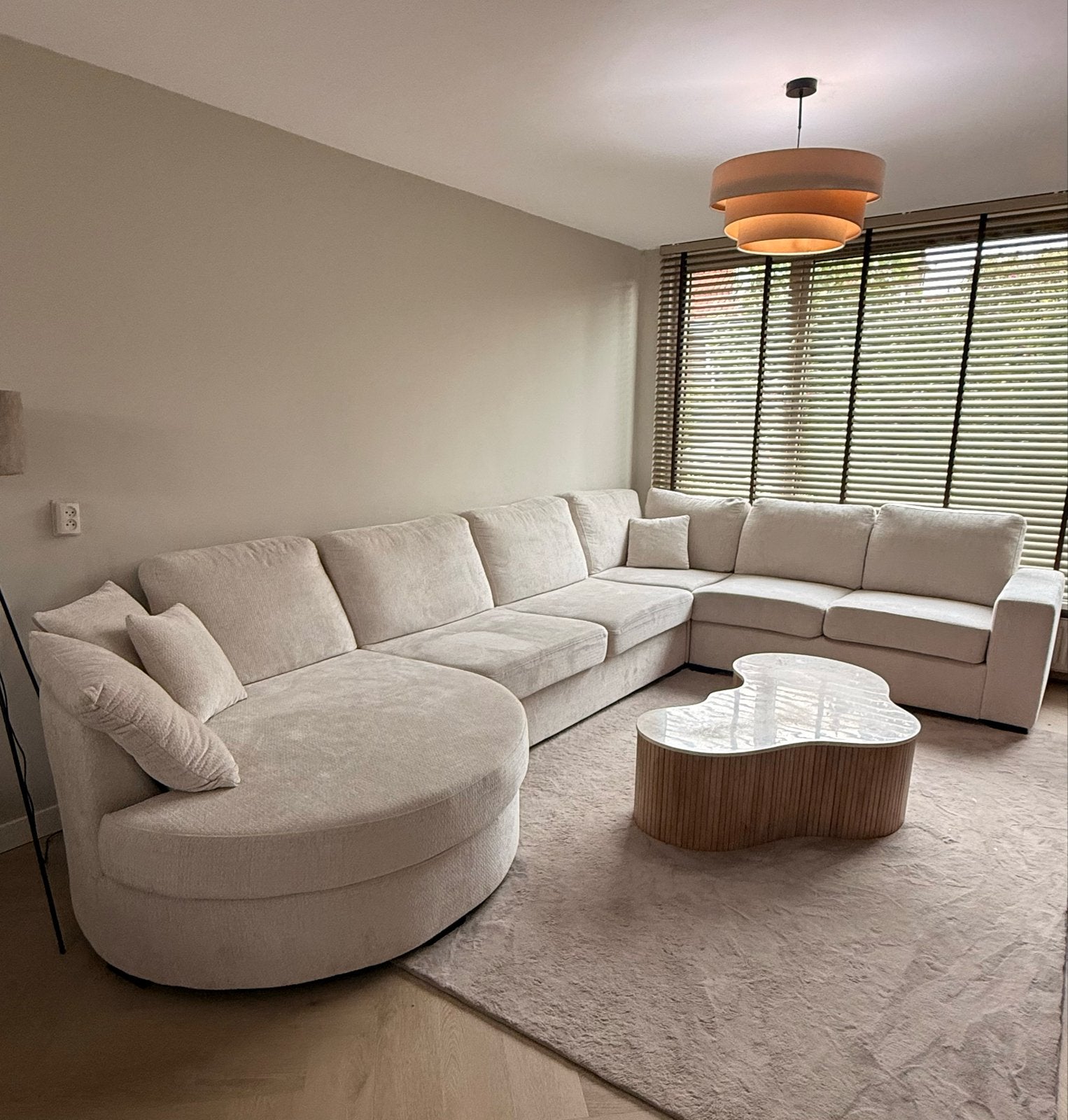 Zo goed als nieuwe hoekbank van Decor Wonen, Ophalen, Hoekbank, 300 cm of meer, Zo goed als nieuw