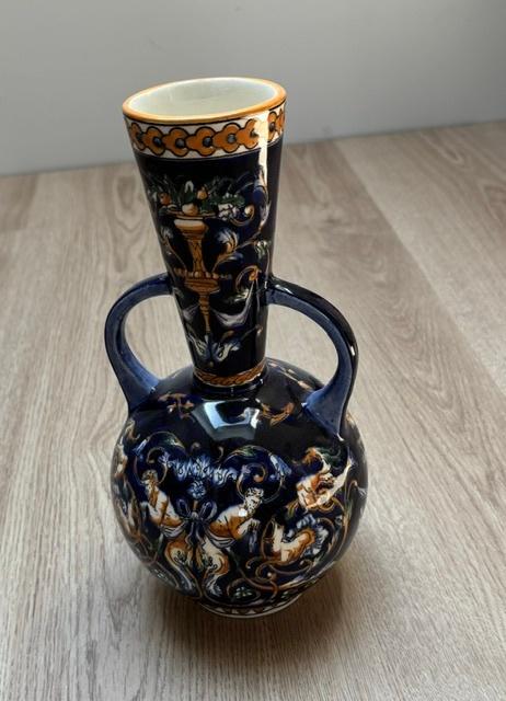 Gien vaas met 2 oren, Ophalen of Verzenden