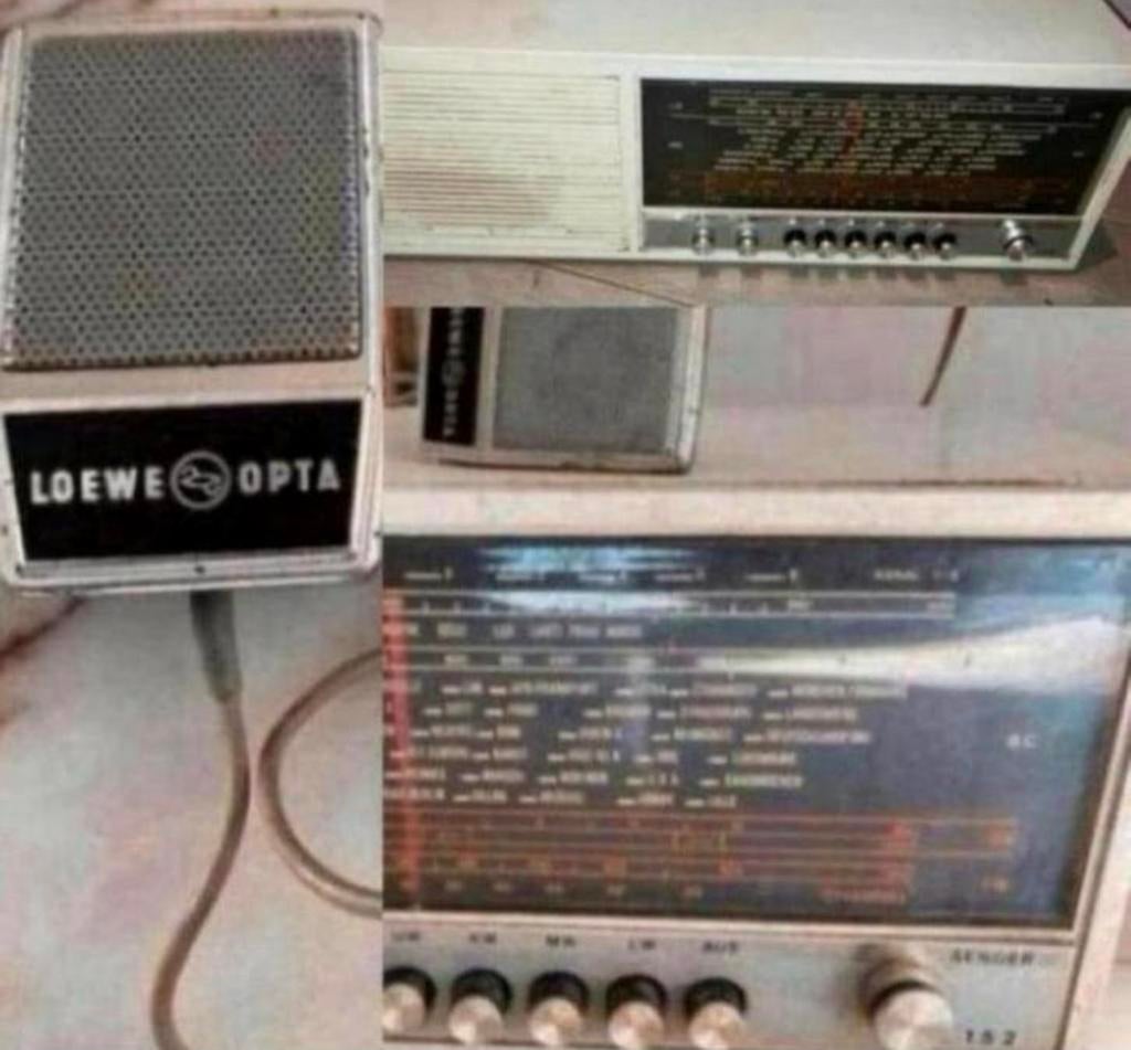 Vintage Loewe Opta R152 Radio + Loewe Opta microfoon ‘70-‘80, Ophalen of Verzenden, Gebruikt, Radio