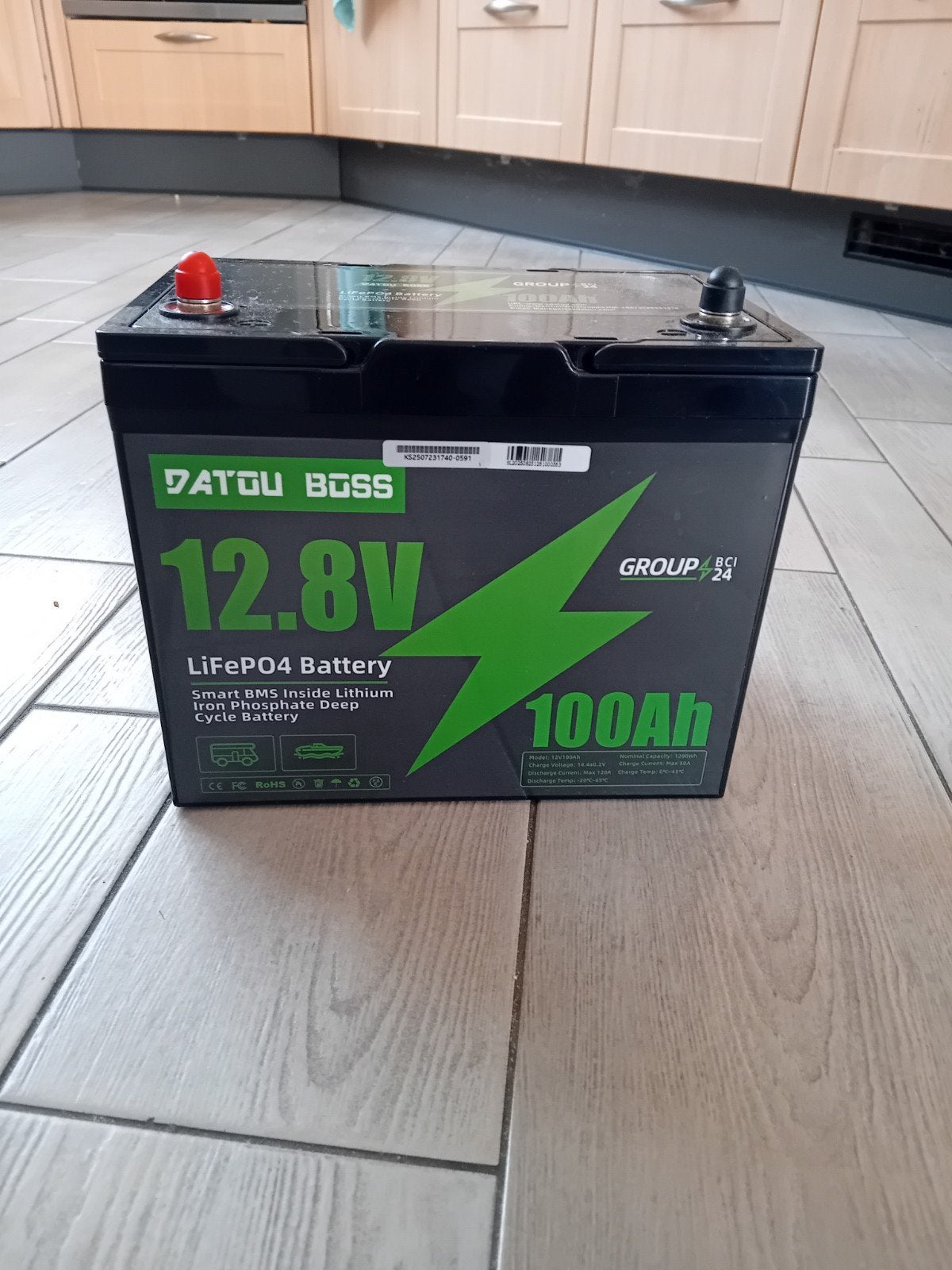 LifePo4 Lithium IJzer Accu 12.8V 100Ah voor Stroomopslag, Ophalen of Verzenden, Nieuw