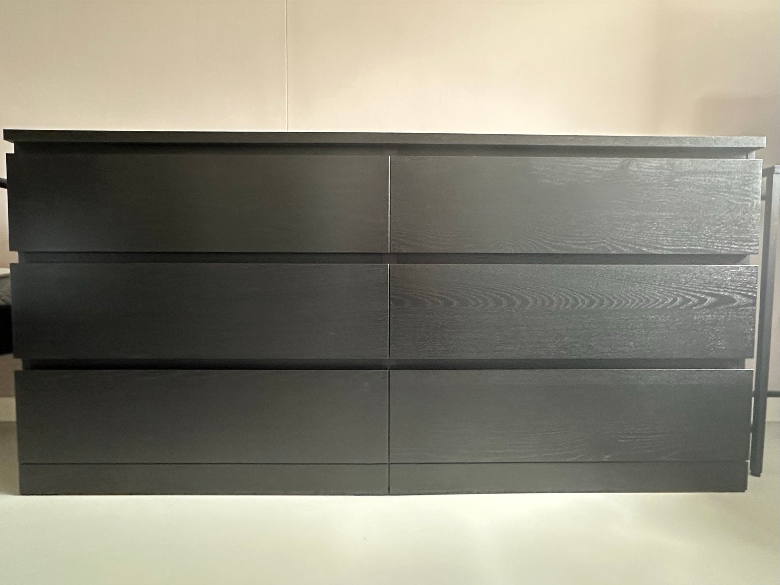 IKEA Malm Dressoir Zwart - 160x78x48 cm, Ophalen, Gebruikt, 150 tot 200 cm, Met lade(s)