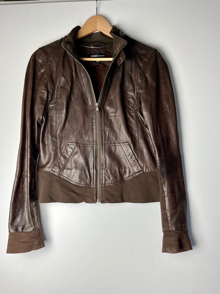Arma | Jasje | Blazer | Jas | Leer | Leren | Bruin | Jack 38, Ophalen, Zo goed als nieuw, Maat 38/40 (M), Bruin