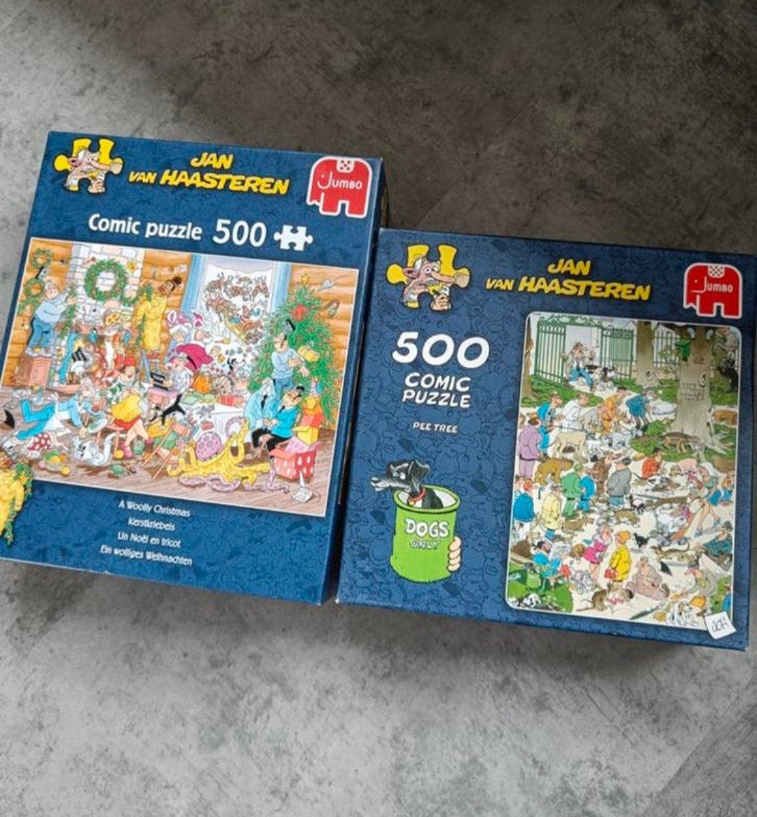 Van Haasteren puzzels Pee Tree/kerst kriebels, Ophalen of Verzenden, 500 t/m 1500 stukjes, Zo goed als nieuw, Legpuzzel