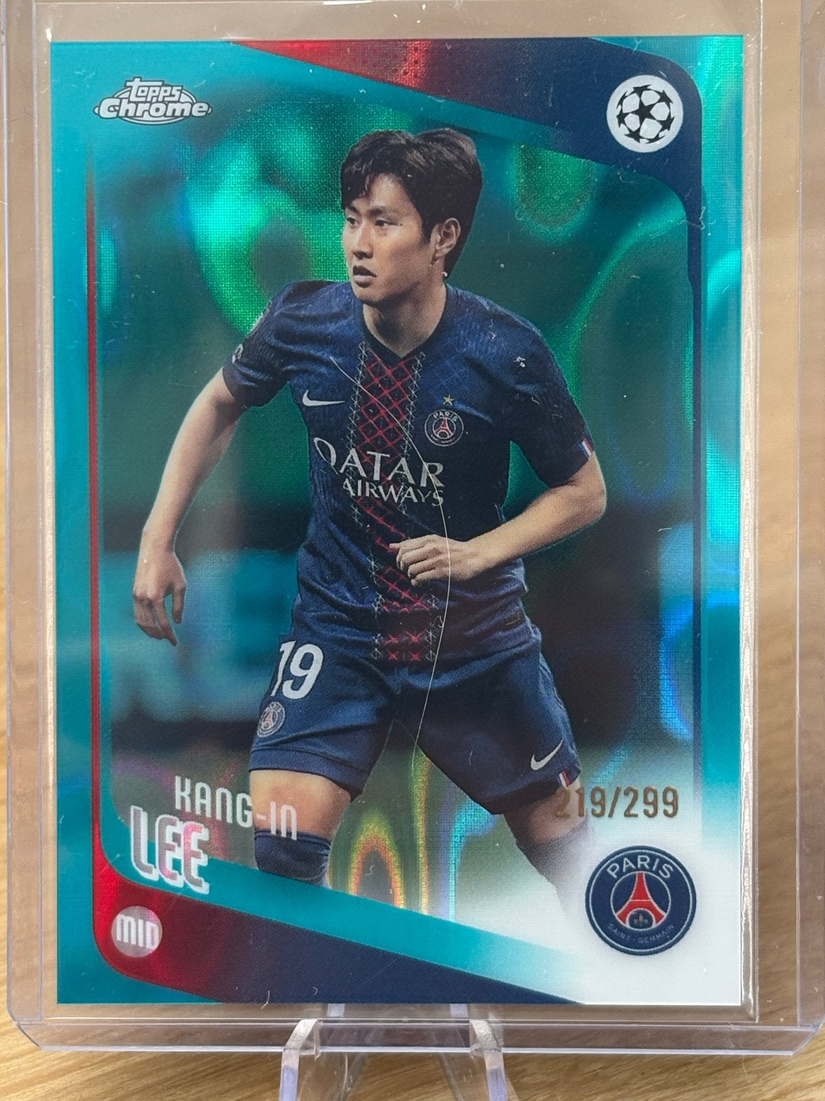 Kang-In Lee Topps Chrome PSG Spelerskaart 219/299, Ophalen, Zo goed als nieuw, Buitenlandse clubs, Spelerskaart