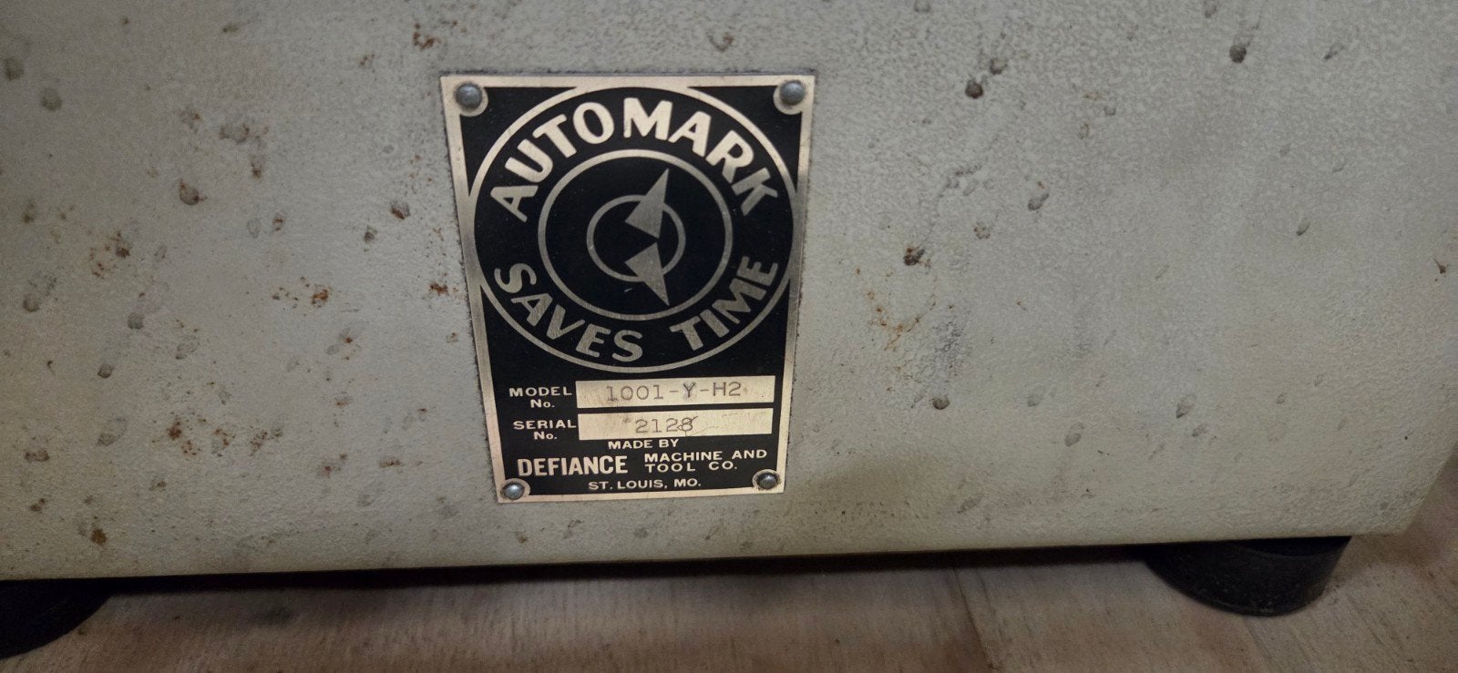Automark Defiance Machine & Tool Co. graveermachine, Ophalen