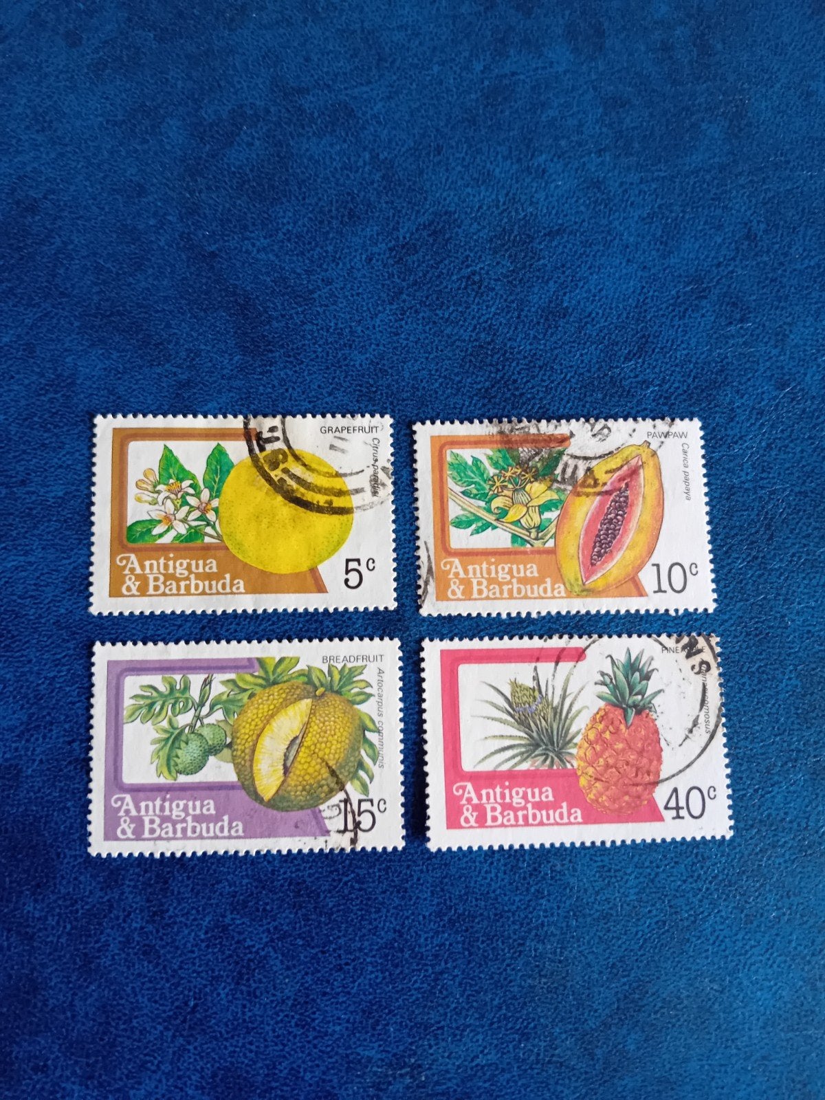 Antigua & Barbuda fruit postzegels - 4 stuks, Ophalen of Verzenden, Gestempeld