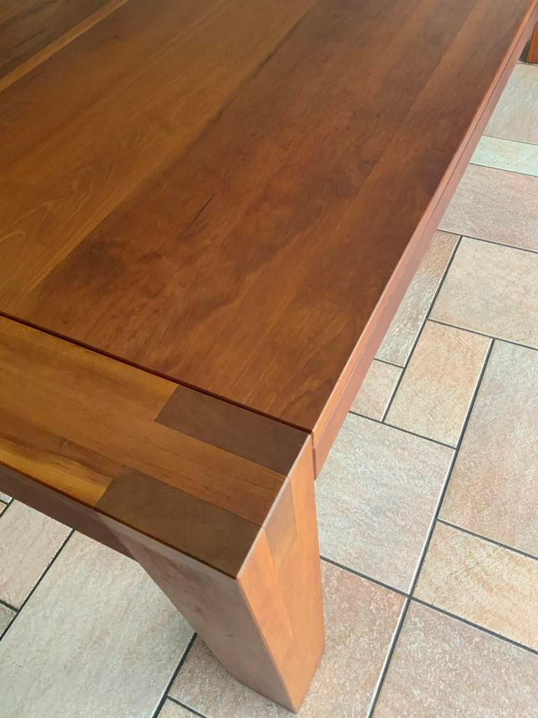 Massief kersenhouten eettafel - Ruim en stijlvol, Ophalen, 100 tot 150 cm, 200 cm of meer, Zo goed als nieuw
