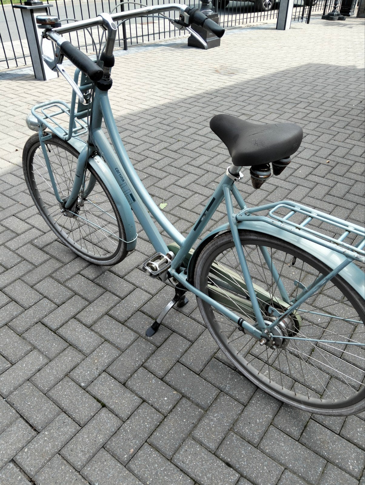 Cortina Damesfiets - Lichtblauw, Gebruikt, Velgrem, Ophalen of Verzenden, 50 tot 53 cm, Gebruikt