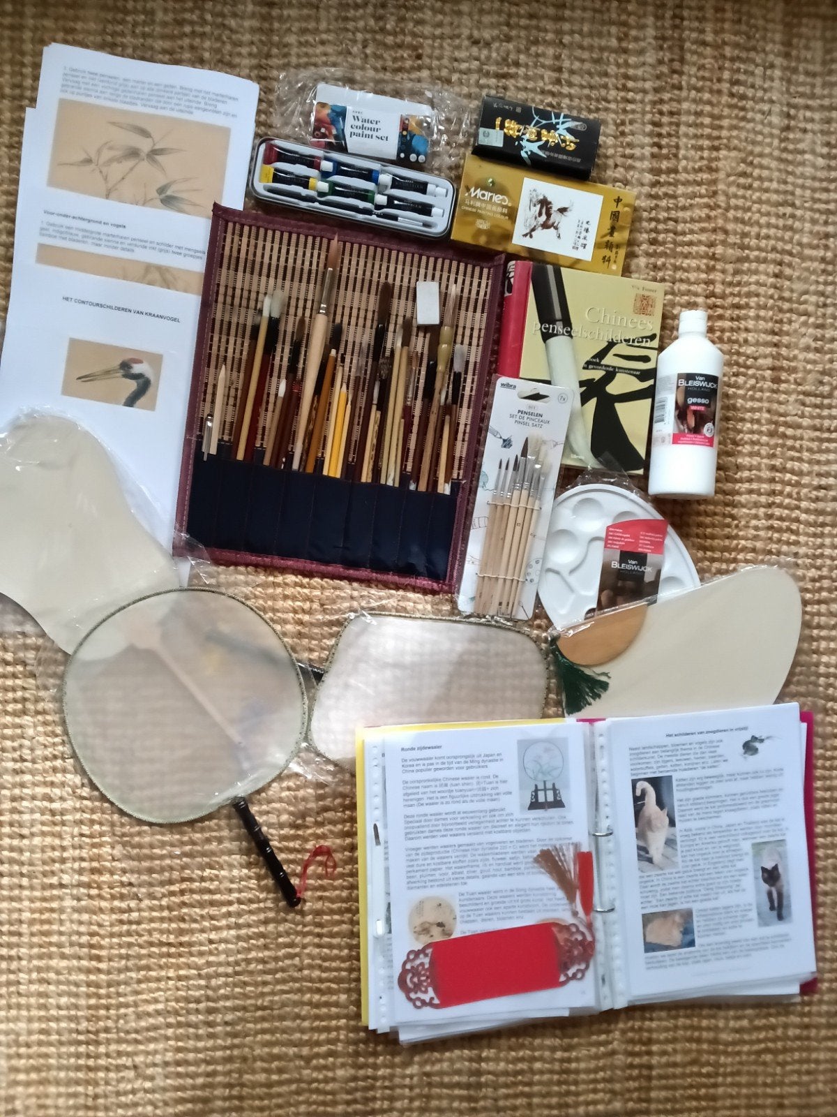 Complete set voor Chinese penseelschilderkunst, Hobby en Vrije tijd, Ophalen, Nieuw, Overige typen