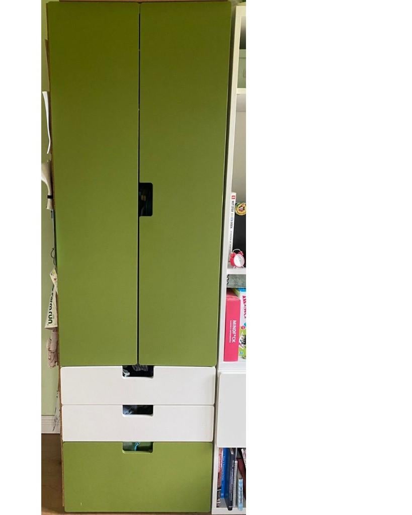 IKEA STUVA kasten set. Wit / legergroen. Uniek gelakt., Ophalen, Gebruikt, 50 tot 70 cm, 105 cm of meer