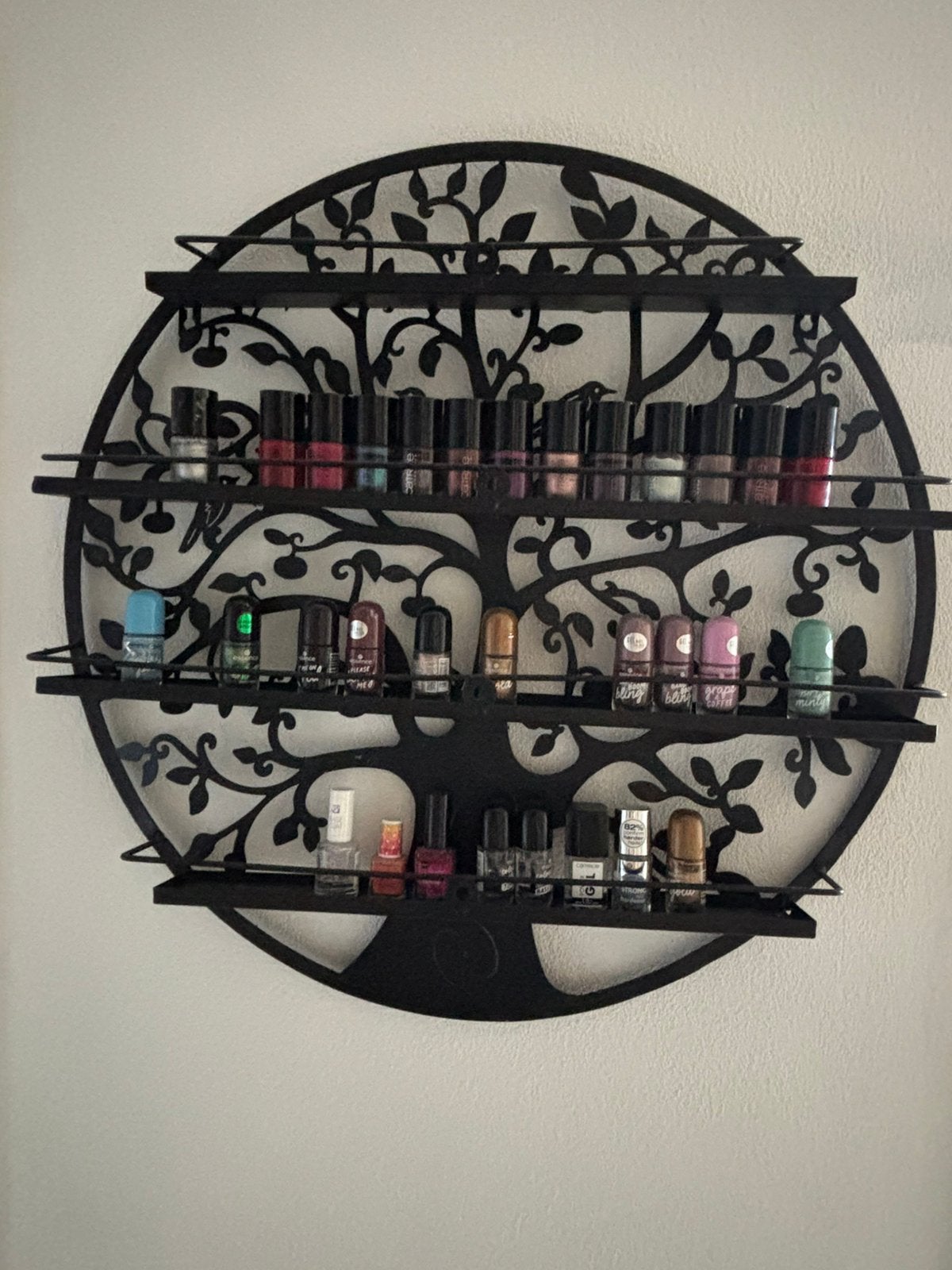 Nagellak rek 60 cm doorsnede, Ophalen, Metaal, Zwart, 60 cm