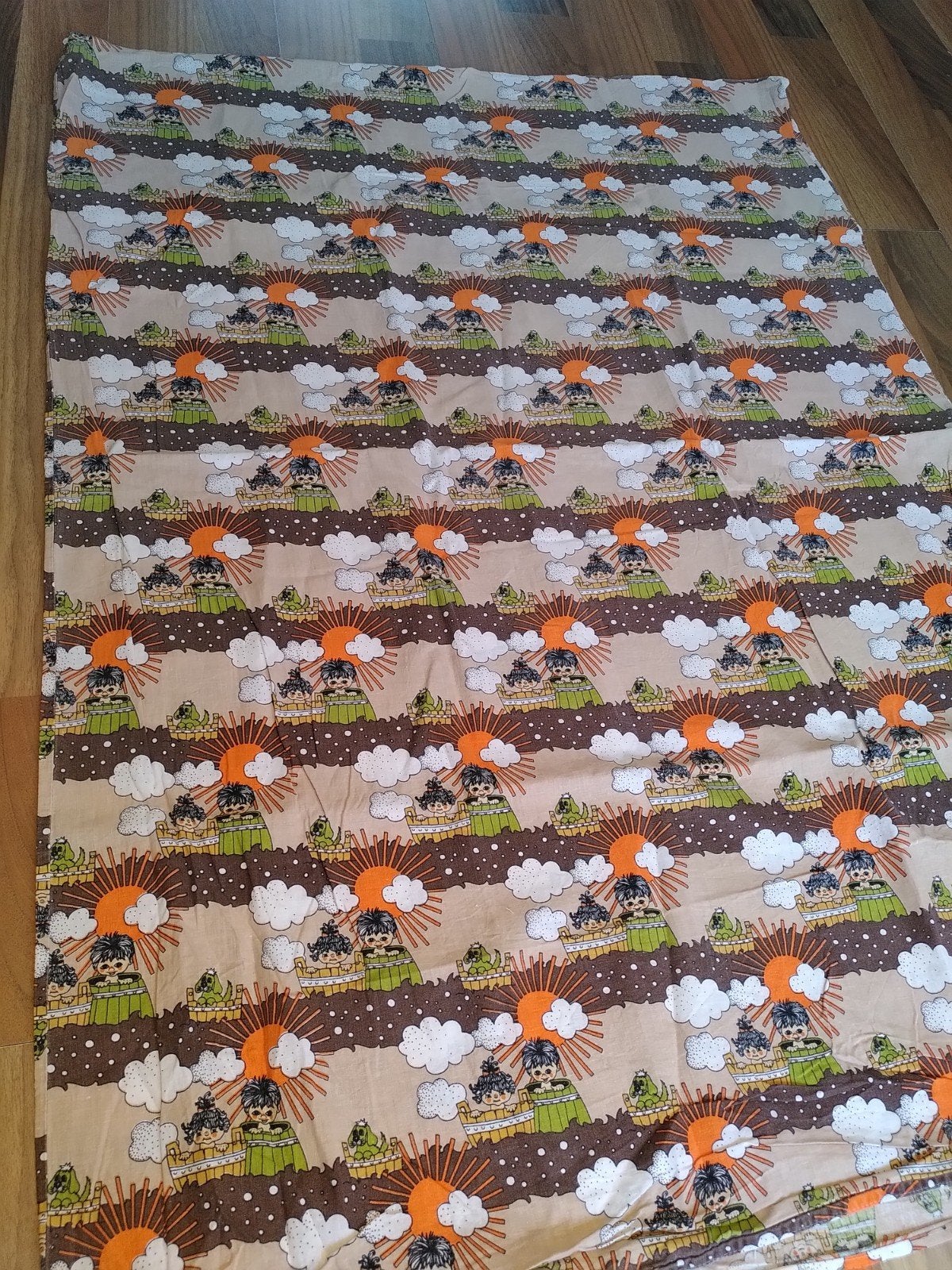 Vintage stof/overtrek deken ledikant, Meerkleurig, Ophalen of Verzenden, Zo goed als nieuw, 30 tot 120 cm