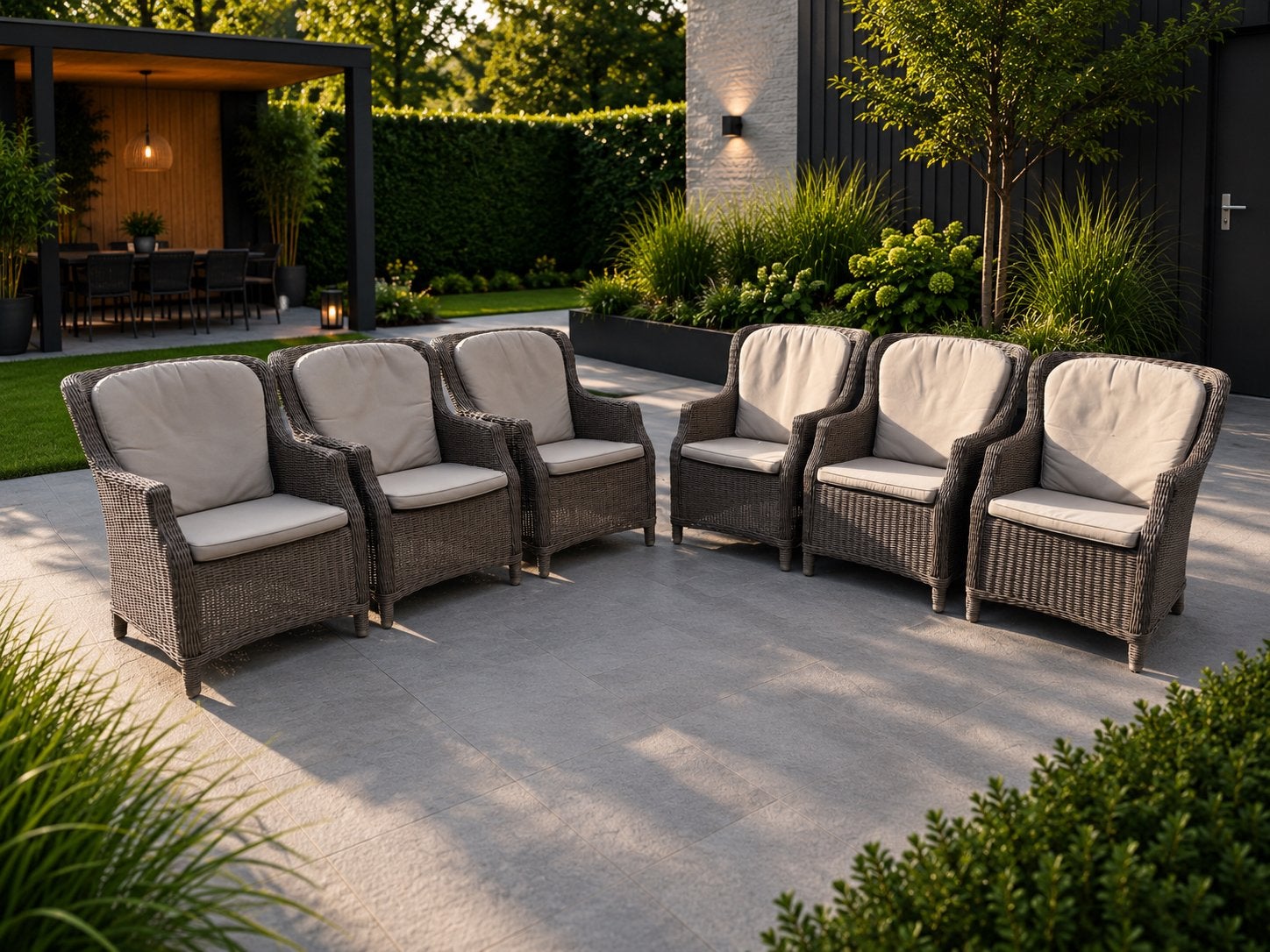 4SO 4 Seasons Outdoor Brighton Tuinstoelen 6x, Ophalen of Verzenden, Zo goed als nieuw, Wicker, Stoel