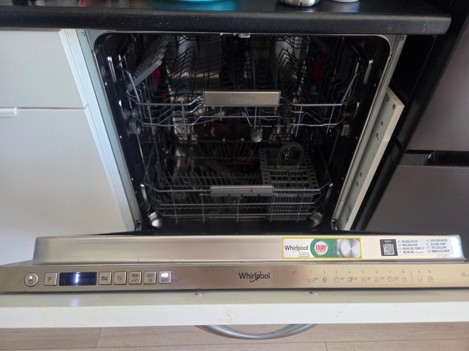 whirlpool vaatwasser., Witgoed en Apparatuur, Vaatwasmachines, Ophalen, Zo goed als nieuw, Minder dan 85 cm