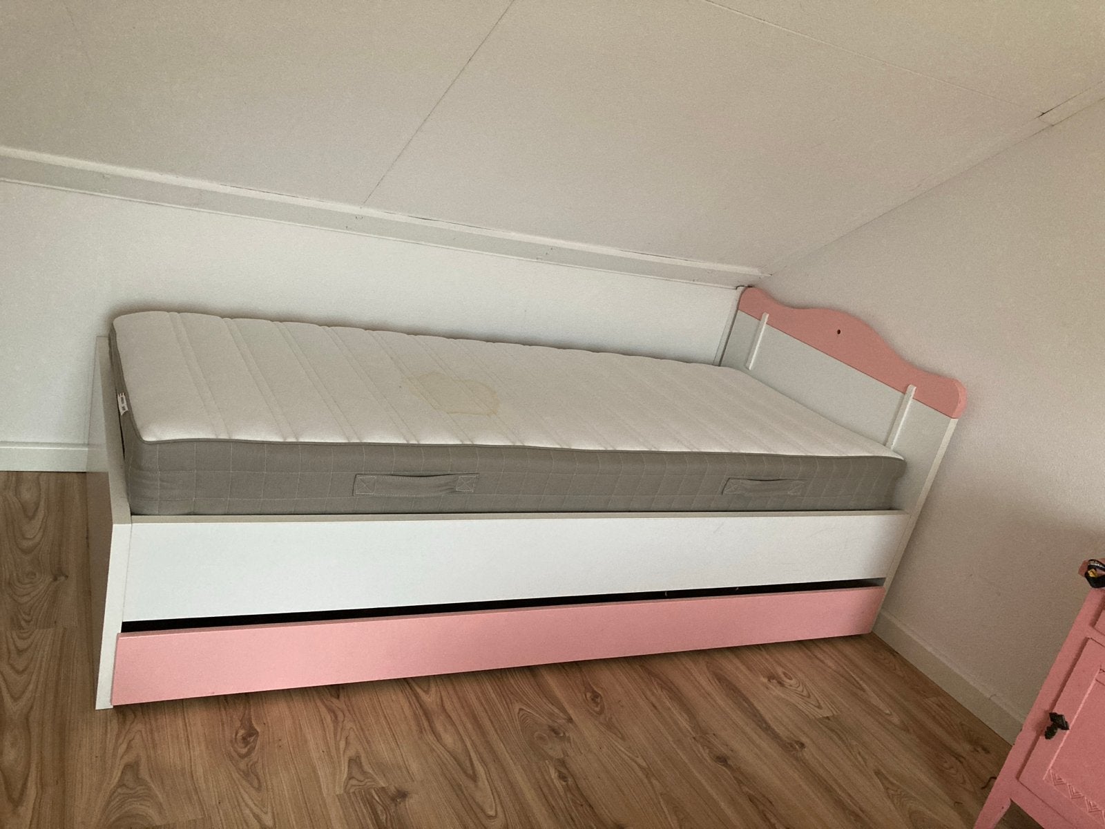 Eenpersoonsbed met lade en matras, Ophalen, Gebruikt, 90 cm, Eenpersoons