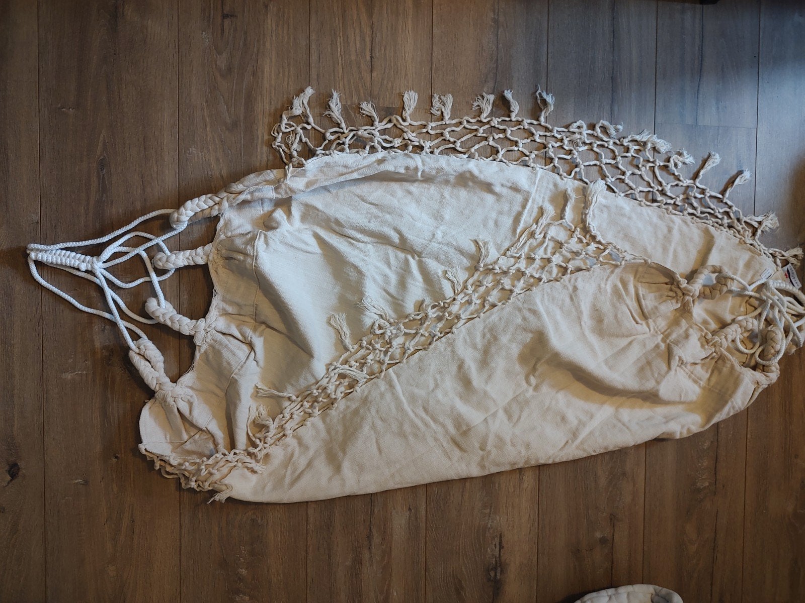 Nayanayon baby hangmat katoen cremekleur, Ophalen of Verzenden, Zo goed als nieuw