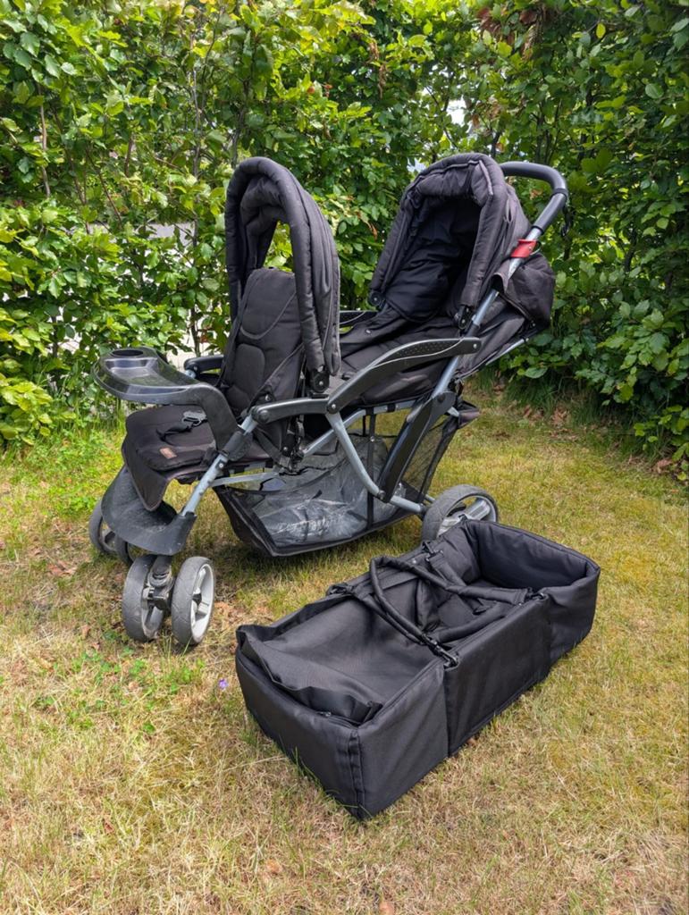 Topmark Tweeling Wandelwagen / Buggy met Reiswieg, Gebruikt, Duowagen, Ophalen, Kinderwagen