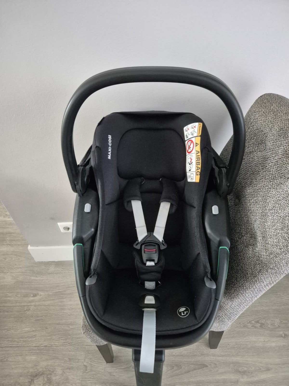 Maxi Cosi Coral autostoel + base  - Zwart, Ophalen, Autogordel of Isofix, Zijbescherming, Zo goed als nieuw