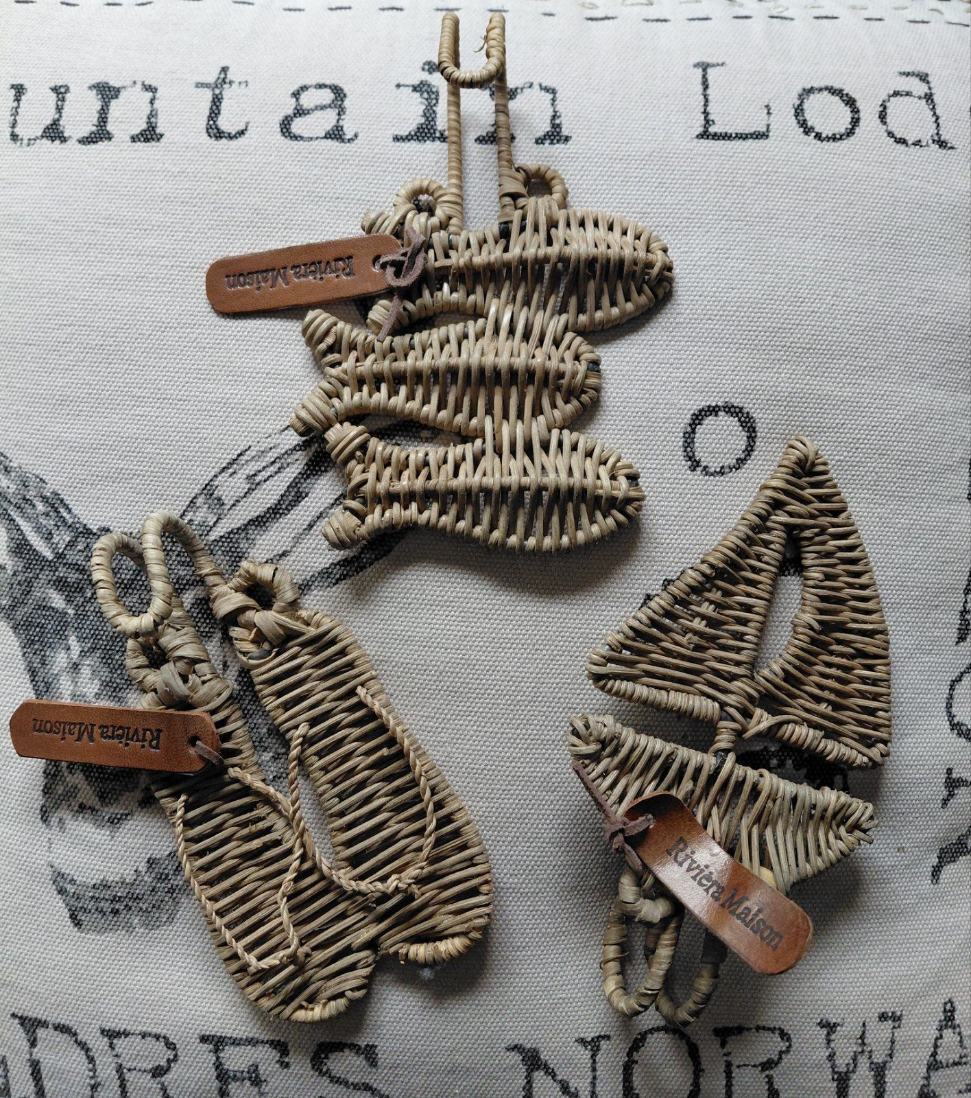 Riviera maison rattan haken slippers boot vissen, Ophalen of Verzenden, Nieuw, Overige materialen