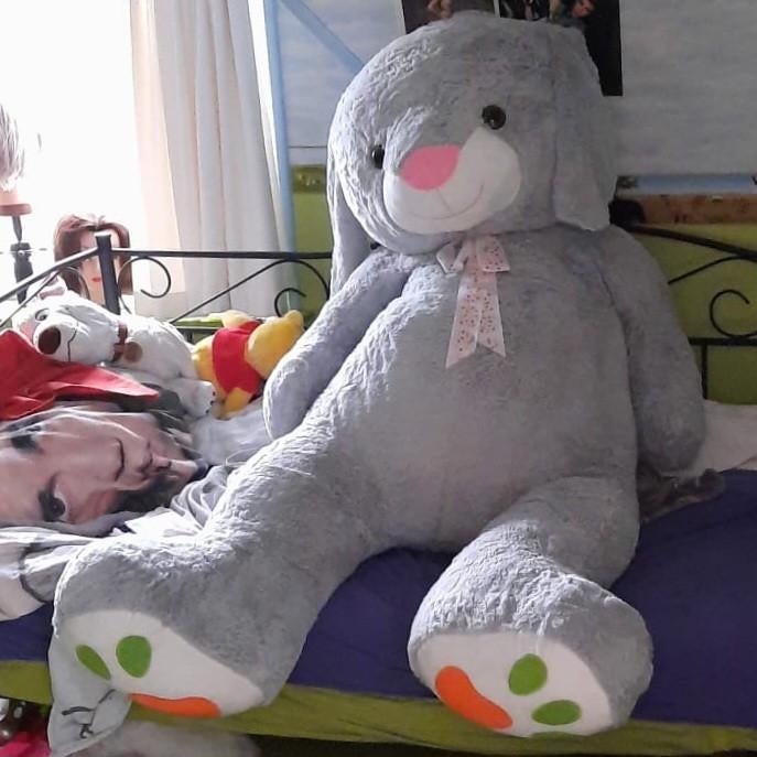 XXL Kermis knuffel konijn, Kinderen en Baby's, Speelgoed | Knuffels en Pluche, Zo goed als nieuw, Konijn, Ophalen